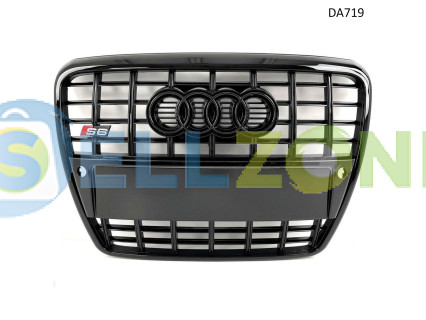 Μπροστινή μαύρη μάσκα S6 Sline για Audi A6 C6 2005-2012 - DA719